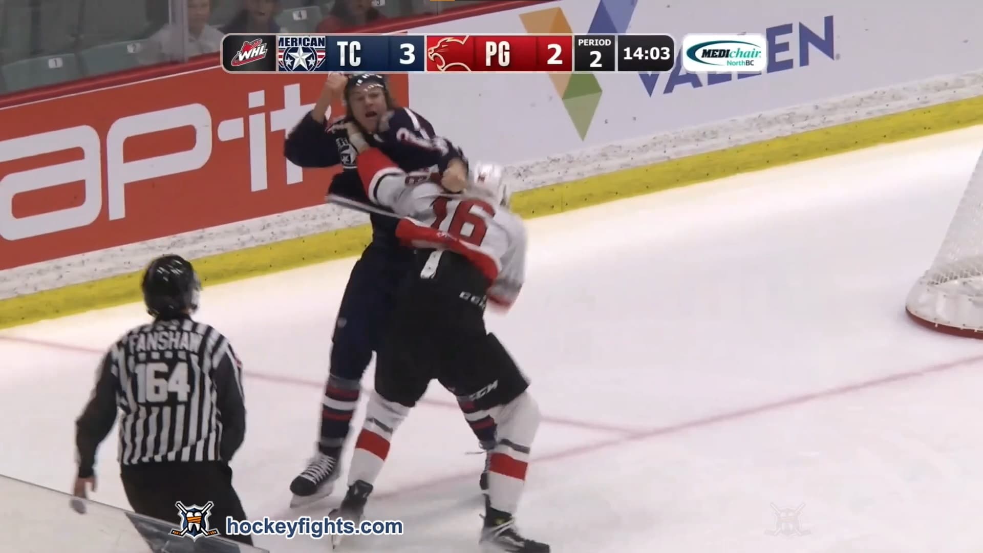 J. Adam (TRI) vs. A. Foster (PGC)