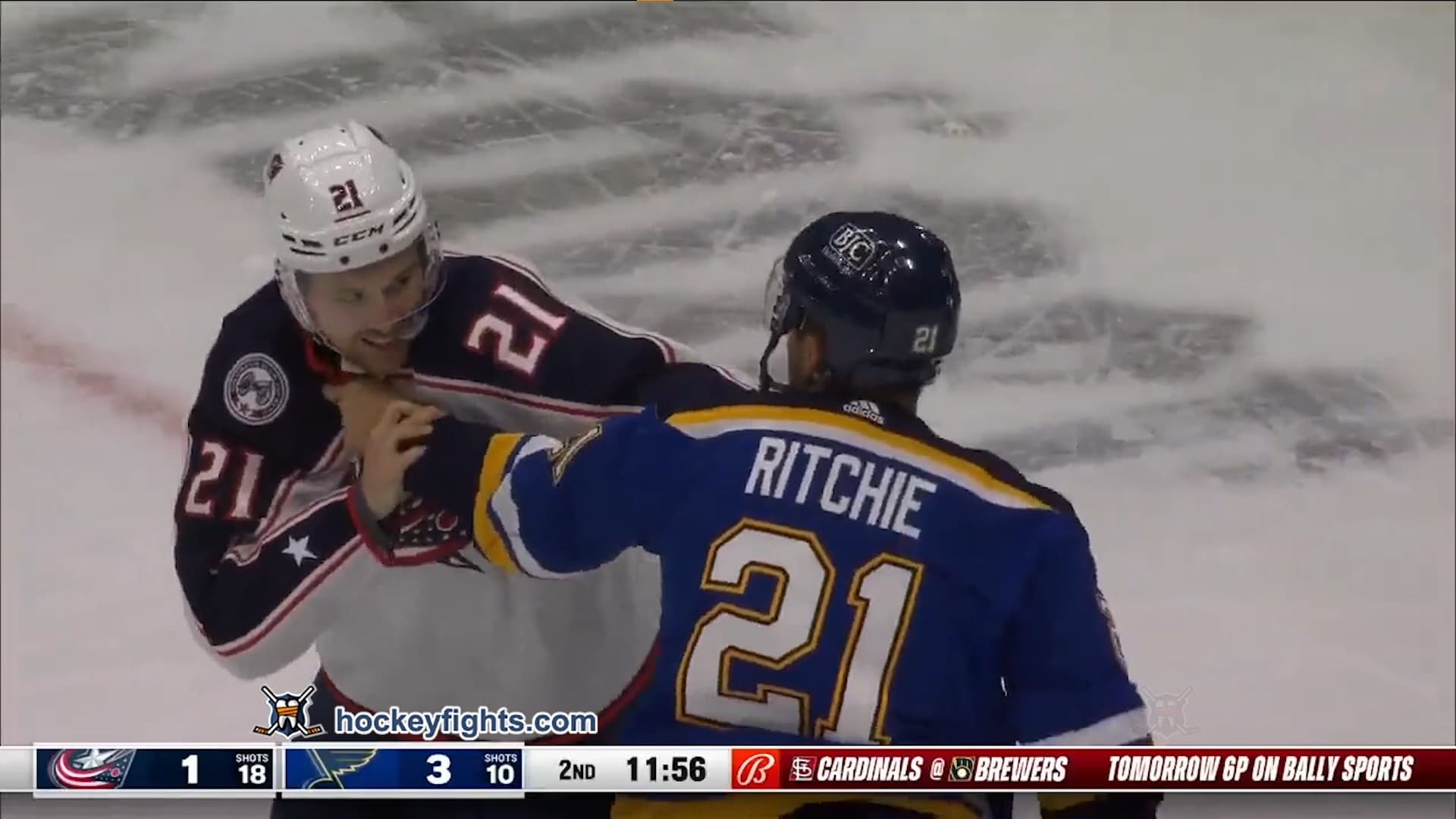 J. Dunne (CBJ) vs. N. Ritchie (STL)