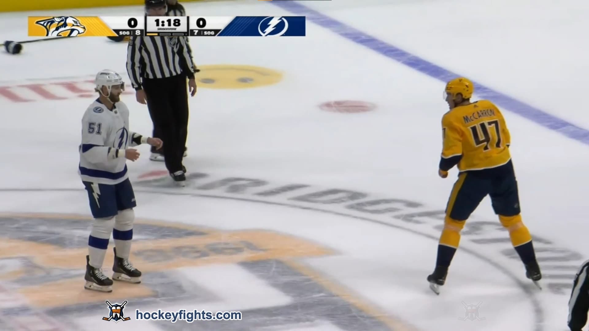 A. Watson (TBL) vs. M. McCarron (NSH)