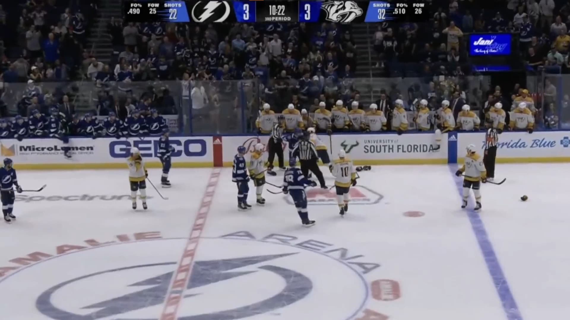 K. Sherwood (NSH) vs. B. Hagel (TBL)