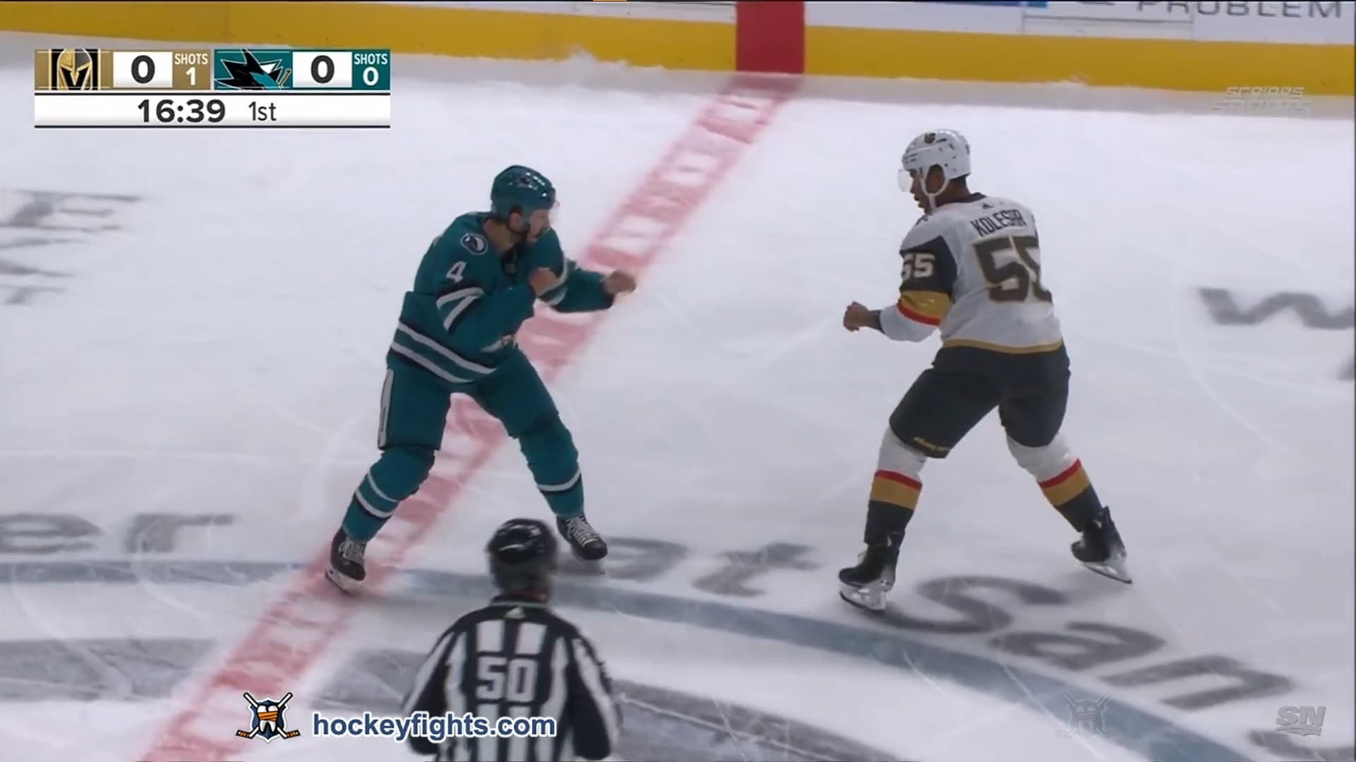 K. Kolesar (VGK) vs. K. Burroughs (SJS)