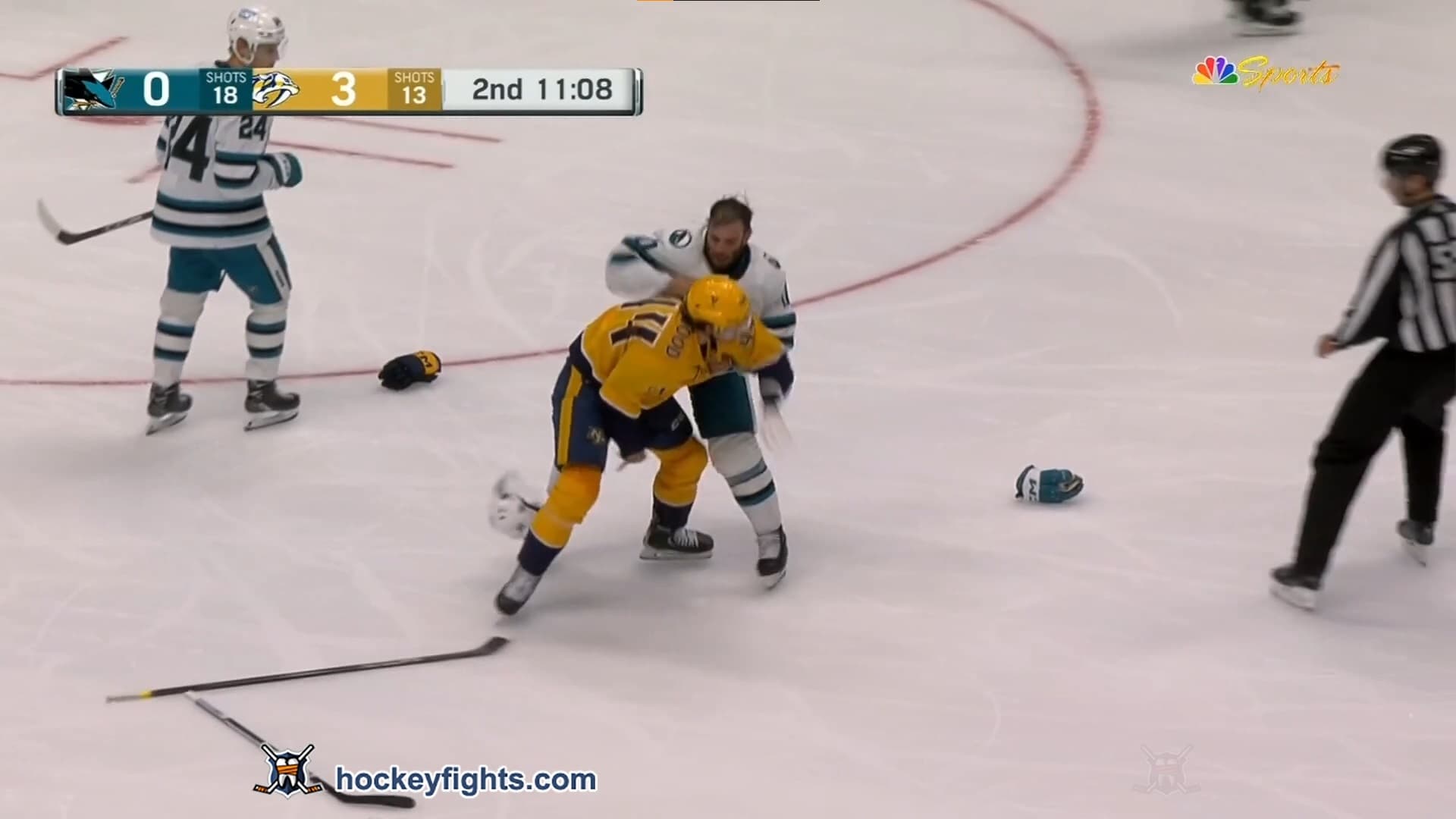 L. Kunin (SJS) vs. K. Sherwood (NSH)