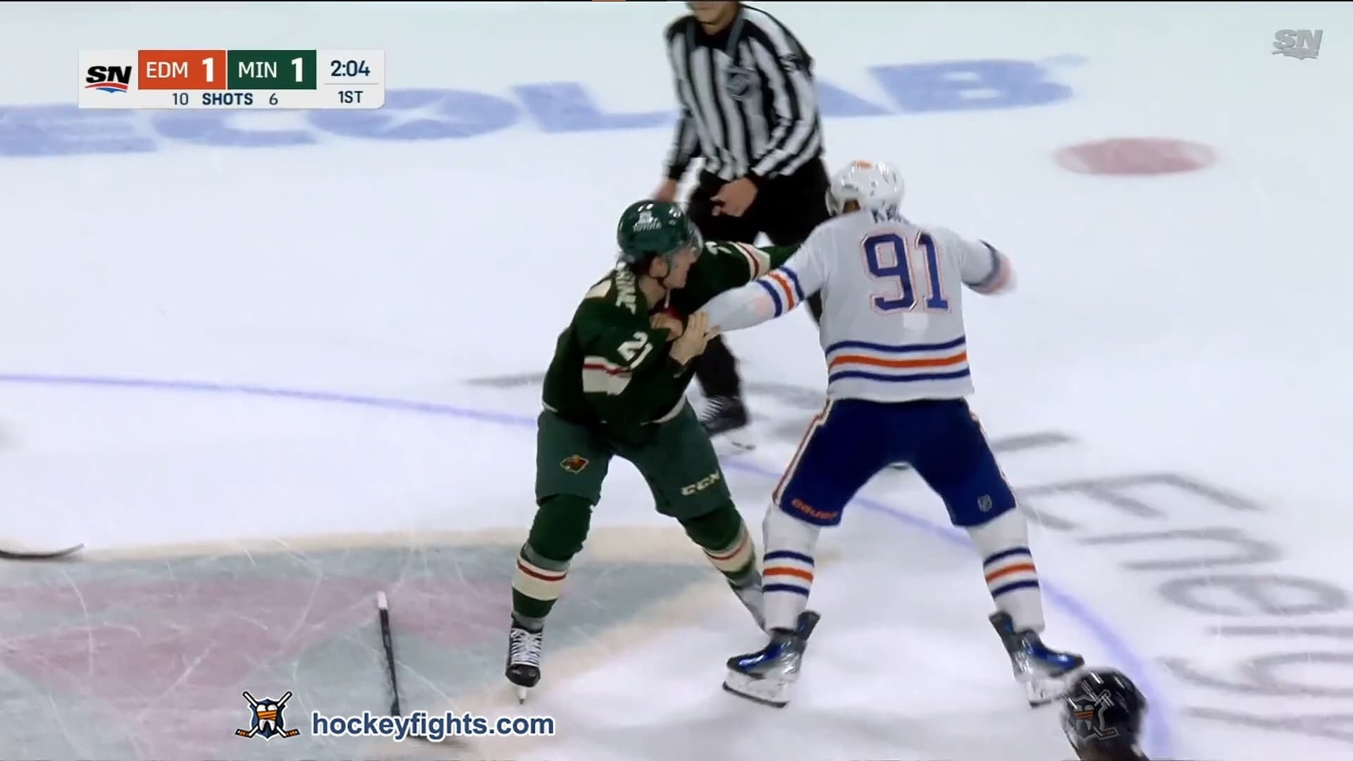 E. Kane (EDM) vs. B. Duhaime (MIN)