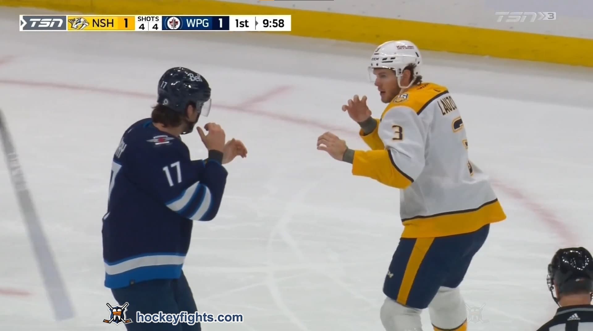 J. Lauzon (NSH) vs. A. Lowry (WPG)