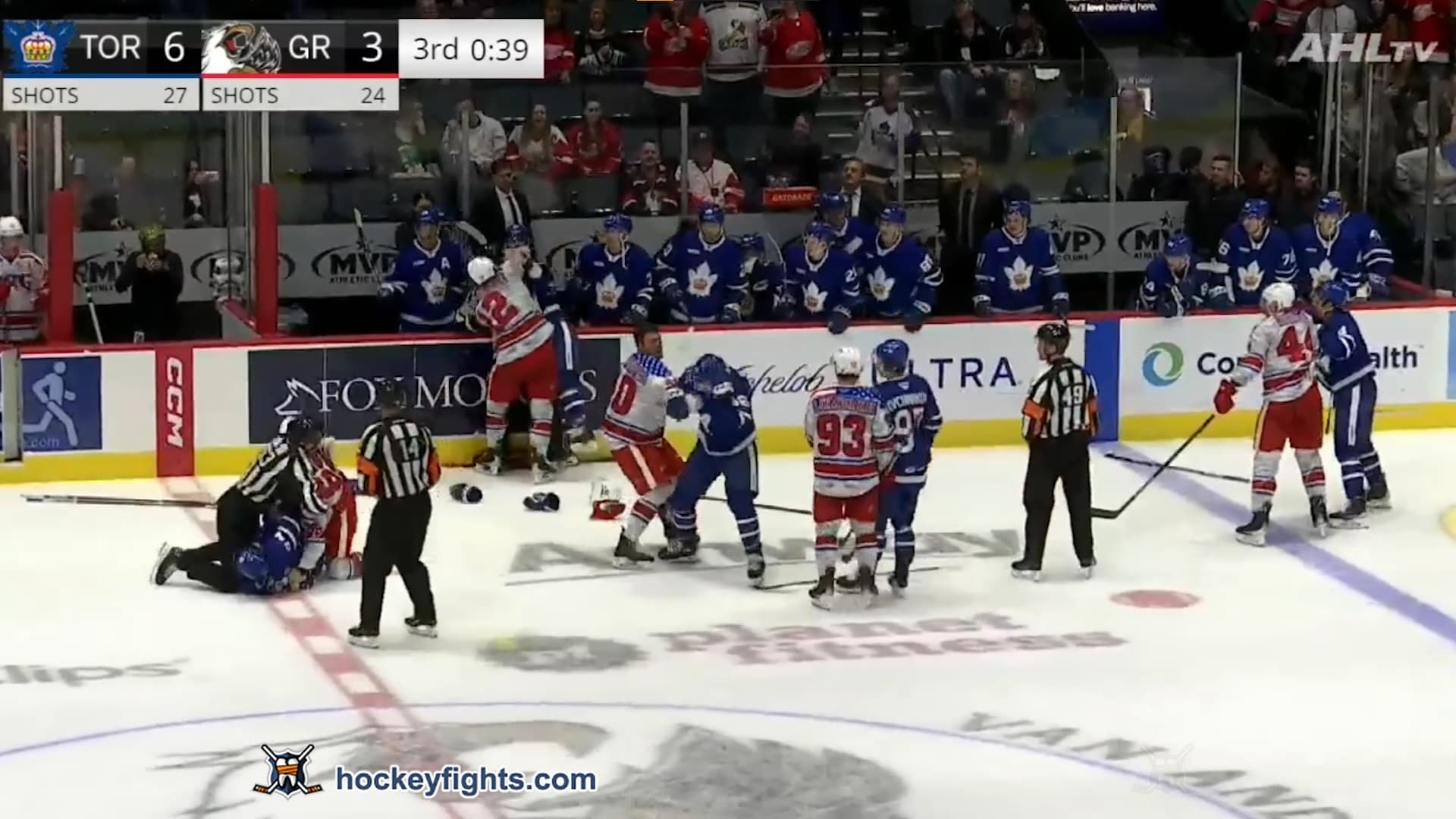 J. Slavin (TOR) vs. W. Newpower (GRG)