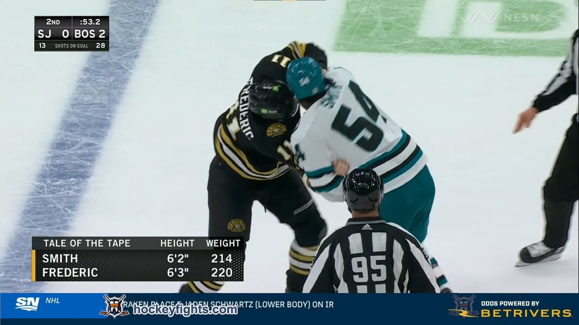 G. Smith (SJS) vs. T. Frederic (BOS)