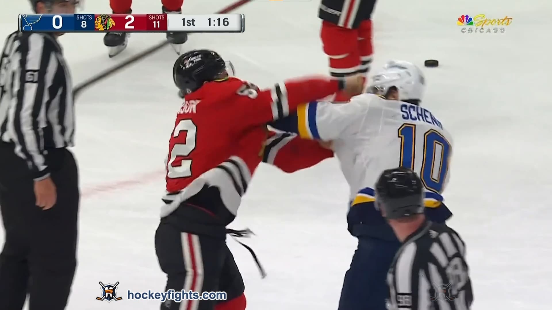 B. Schenn (STL) vs. R. Johnson (CHI)