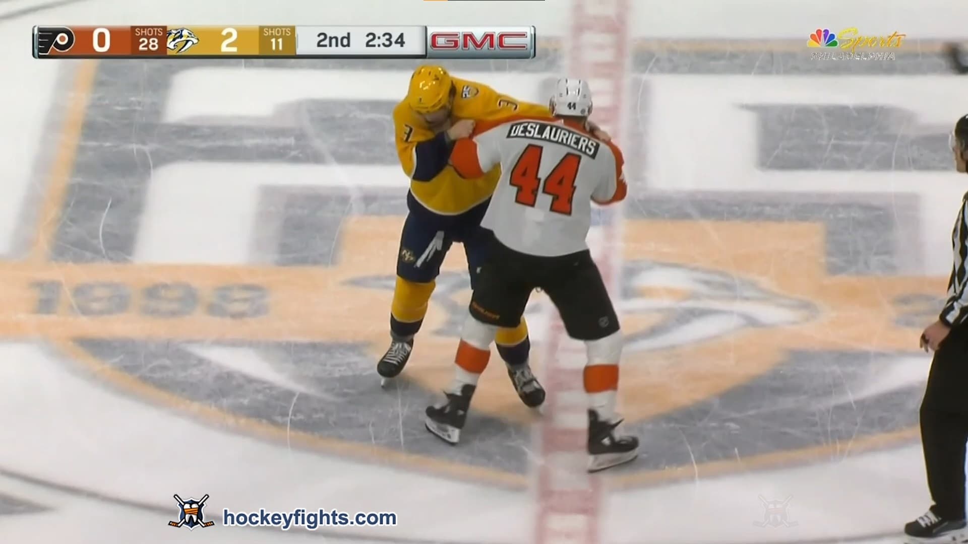 N. Deslauriers (PHI) vs. J. Lauzon (NSH)