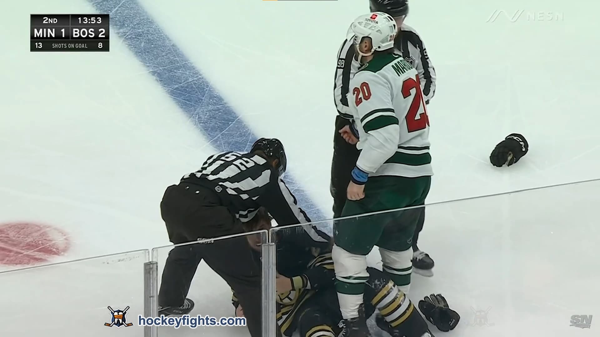 P. Maroon (MIN) vs. P. Wotherspoon (BOS)