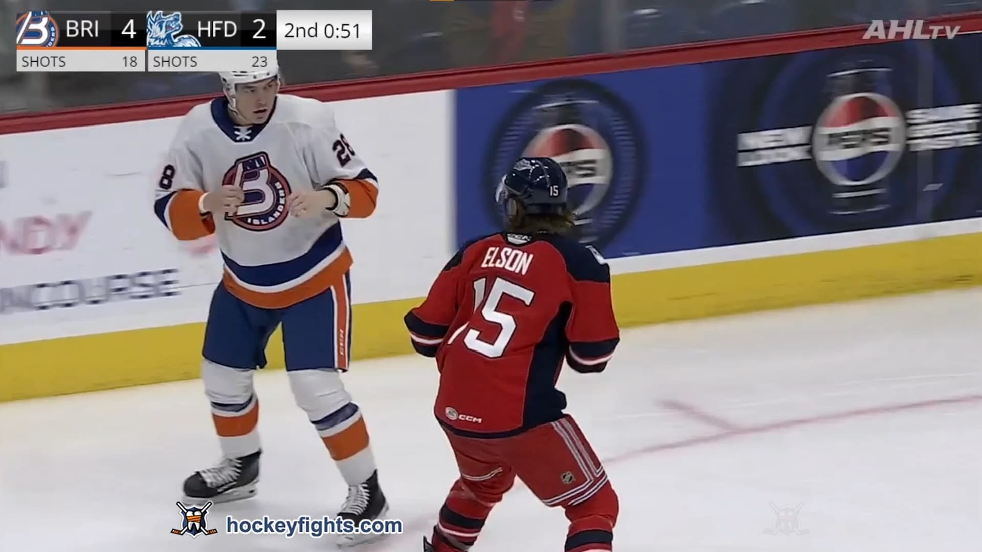 W. Dufour (BRI) vs. T. Elson (HFD)