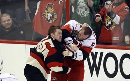 Sens & Canes Get Nasty